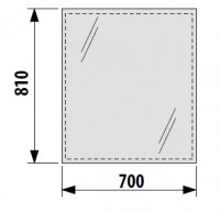JIKA CLEAR zrcadlo 70 x 81 cm, bez osvětlení   H4557311731441